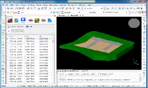 "Proposed levels 3D view in Bricscad"