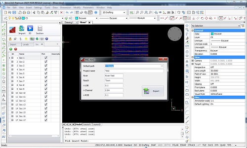 "Hec-Ras export in Zeon Viewer"