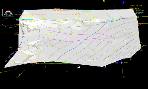 "Cross sections were ploted in 3D terrain"