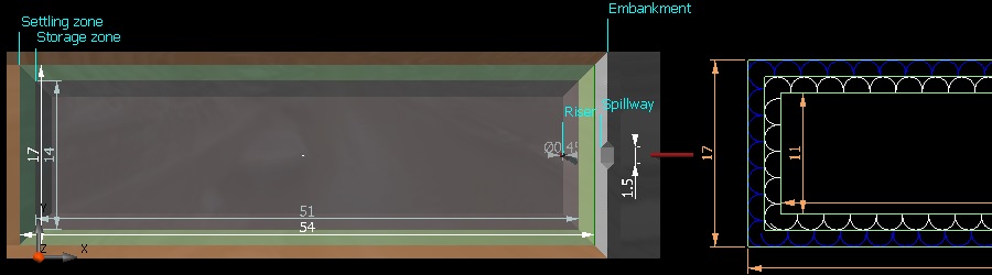 "3D Sediment basin"