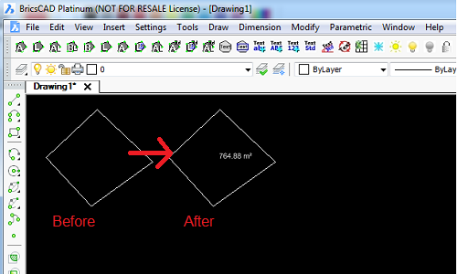 "Draw polygon with area utility"