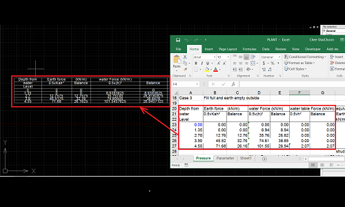 "Import Excel table"